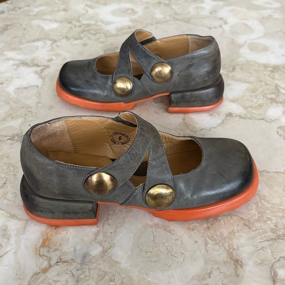 John Fluevog Unity Trina Leather Mary Jane Shoes Rare Vintage - Picture 5 of 13